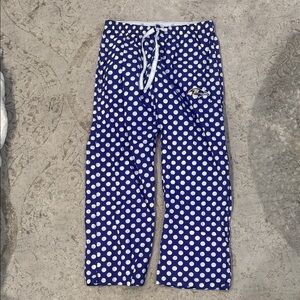 NFL purple and White Polka ravens Pajama Bottoms